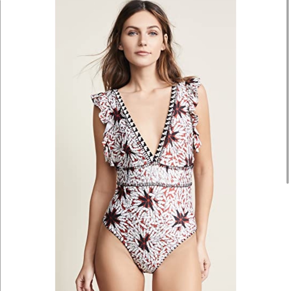 Sea Kaleidoscope Print One Piece Swimsuit